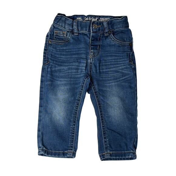 Cat & Jack Other - Cat & Jack Adjustable Waist Blue Jeans 18 Months Skinny Super Stretch Casual
